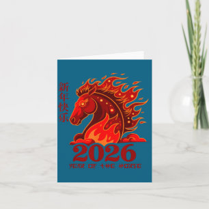 Year The Horse Lunar Chinese Fire Horse Card