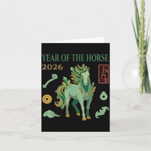 Year The Horse Zodiac Happy Chinese Card