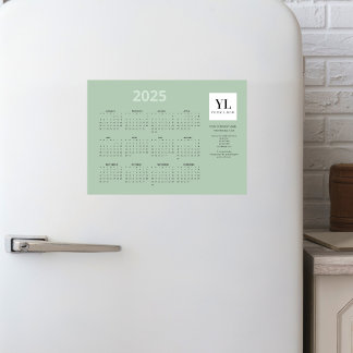 Yearly 2025 Calendar Business Logo Magnetic Card