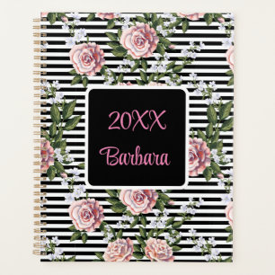 Yearly Pink Roses Personalise Date Planner