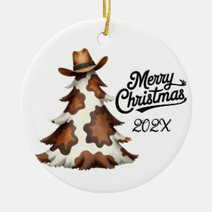 Yearly Western Christmas Tree Ceramic Tree Decoration