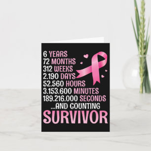 Years 72 Months Fighting Breast Cancer Counting Su Card