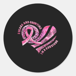 Years And Counting I'm A Survivor Breast Cancer Aw Classic Round Sticker