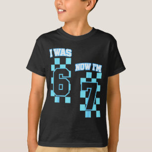 Years I'm 7 Old Birthday Checkered 6 T-Shirt