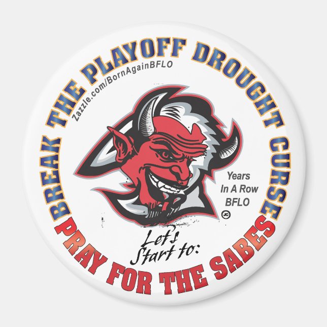 YEARS IN A ROW BFLO PRAY FOR THE SABES MAGNET (Front)