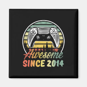 Years Old Boy Awesome Since 2014 Video Game 9th Bi Magnet