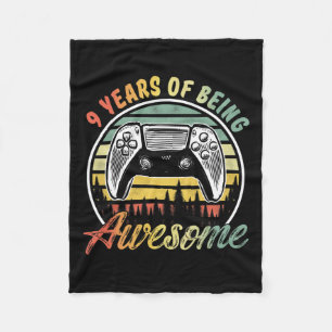Years Old Boy Birthday Being Awesome Video Game Fleece Blanket