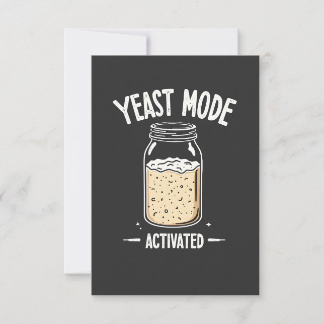 Yeast Mode Activated Baking Cooking Chef  Thank You Card (Front)