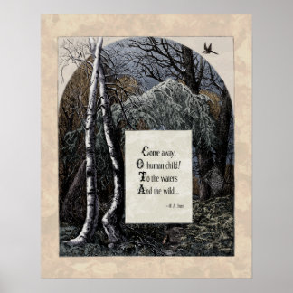 Yeats "The Stolen Child" Victorian Art Poem 16x20 Poster