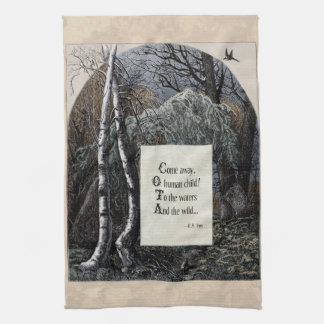 Yeats "The Stolen Child" Victorian Tea Towel