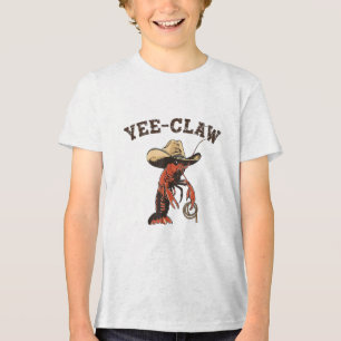 Yee Claw Crawfish Cajun Seafood Festival Tri-Blend Shirt