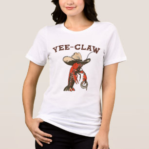 Yee Claw Funny Crawfish Cajun Seafood Festival Tri-Blend Shirt