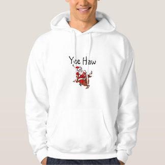 Yee Haw Christmas Cowboy Santa Claus Hoodie