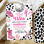 Yee Haw Disco Cowgirl Space Rodeo Country Birthday Invitation<br><div class="desc">★ Easily PERSONALIZE this design with your details! ★ If you need coordinating MATCHING ITEMS,  please check our matching collection or shop. Do you have any questions about our designs or if you can't find what you are looking for,  please contact us: designmypartystudio@gmail.com. ★</div>