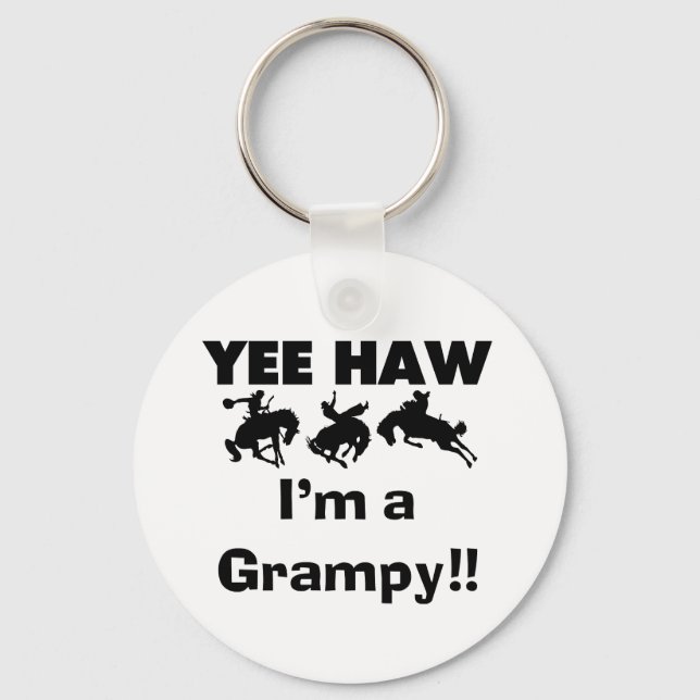 Yee Haw I'm a Grampy T-shirts and Gifts Key Ring (Front)
