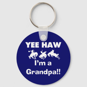 Yee Haw I'm a Grandpa T-shirts and Gifts Key Ring
