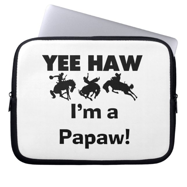 Yee Haw I'm a Papaw T-shirts and Gifts Laptop Sleeve (Front)