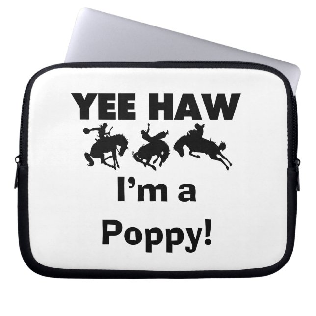 Yee Haw I'm a Poppy T-shirts and Gifts Laptop Sleeve (Front)