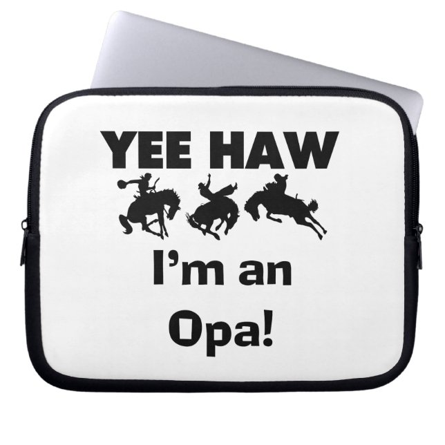 Yee Haw I'm an Opa T-shirts and Gifts Laptop Sleeve (Front)