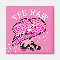 Yee Haw Pink Cowgirl Rodeo Hat Boot