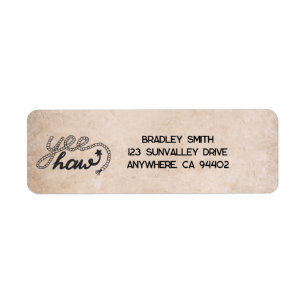 Yee Haw Return Address Label
