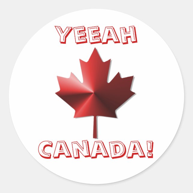 Yeeah Canada Flag Maple Leaf Stickers (Front)