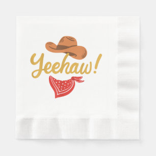 Yeehaw Cowboy Cowgirl Western Country Rodeo Napkin