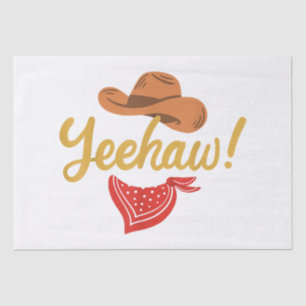 Yeehaw Cowboy Cowgirl Western Country Rodeo Tissue Paper
