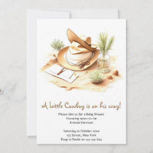 Yeehaw Jubilations: Wild West Cowboy Baby Shower Invitation
