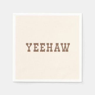 Yeehaw My First Rodeo Birthday Party Plate Neutral Napkin