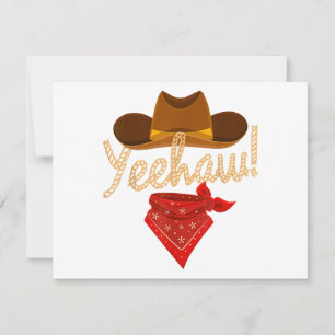 Yeehaw Western Country Howdy Southern Cowboy Yee H Holiday Card