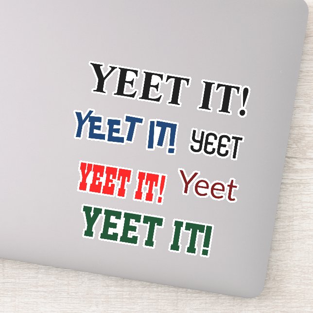 YEET IT Clear Vinyl Stickers for Laptop Notebook (Detail)
