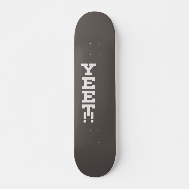 Yeet Logo Minimalist Dark Skateboard (Front)
