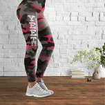 Yeet Magenta and Gray Camouflage Leggings<br><div class="desc">An elegant,  textured camouflage pattern with magenta and slate gray as dominant colors,  with a large Yeet logo. First published: 05.01.2023.</div>