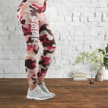 Yeet Pink and Magenta Camouflage Leggings<br><div class="desc">An elegant,  unusual,  textured camouflage pattern with cyan and magenta as dominant colours. Logo design by Piotr Kowalczyk © First published: 05.01.2023.</div>
