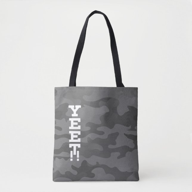 Yeet Slate Grey Stealth Camouflage Tote Bag (Front)