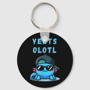 Yeets Olotl Funny Axolotl Yeet Yeet Quote Funny Key Ring