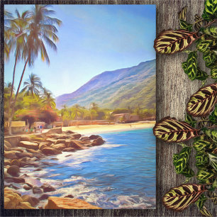 Yelapa Beach 761 Original Art Canvas Print