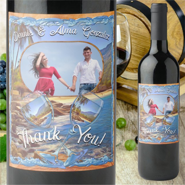 Yelapa Beach Thank You 761 Wine Label (Creator Uploaded)