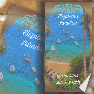 Yelapa Paradise Margaritas 1017  Beach Towel
