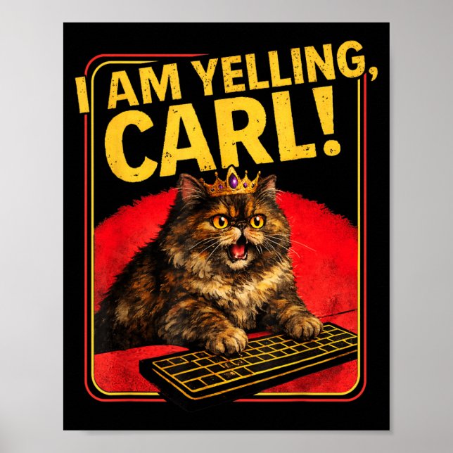 Yelling Carl - This is an Outrage Funny Princess Poster (Front)