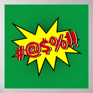 Yelling Speech Bubble Your Message Template Poster