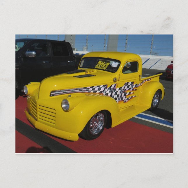 Yelllow Customised Truck Postcard (Front)