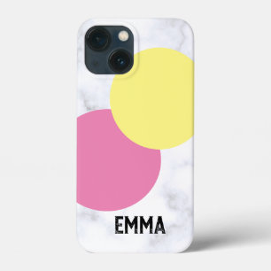 Yello and Pink Ombre with your name Personalised  iPhone 13 Mini Case