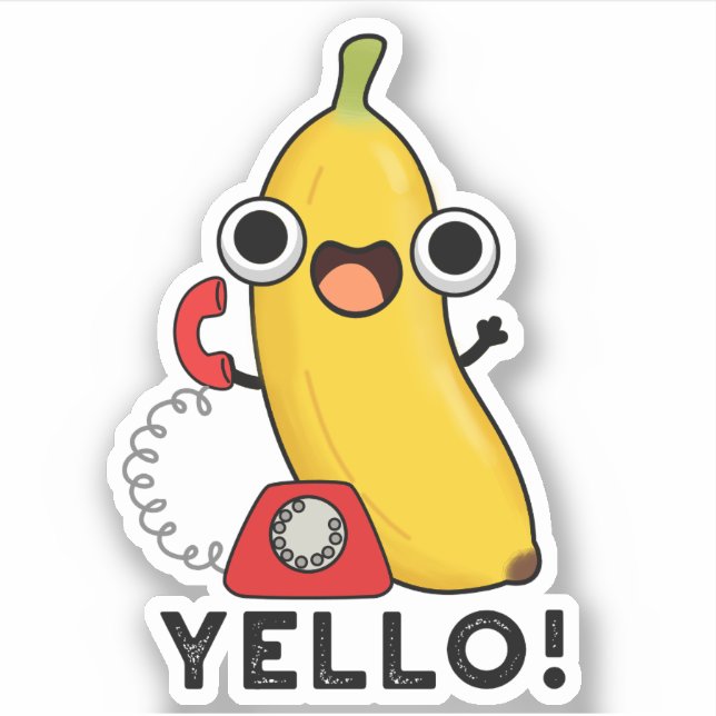 Yello Funny Fruit Yellow Banana Pun  (Front)