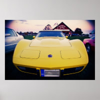 Yellow 1977 Chevrolet Corvette