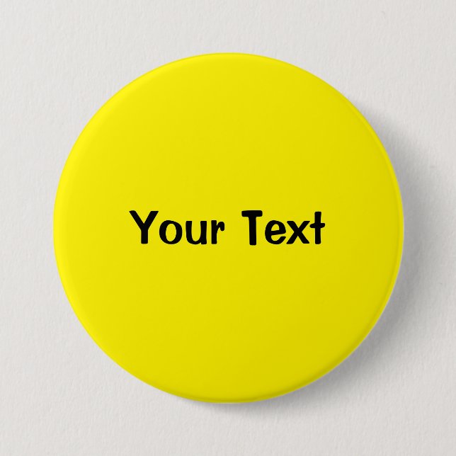 Yellow 3" Custom Text Button Template (Front)