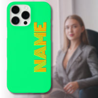 Yellow 3D Orange Modern Name | Funny Spring Green