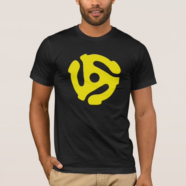 Yellow 45 rpm RECORD Adapter T-Shirt (Front)
