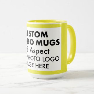 Yellow 4:6 Landscape Photo Frame (L) Custom Combo Mug